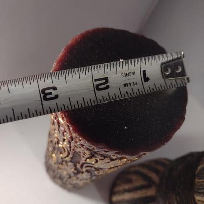 Two Candle Holders with Pillar Candles