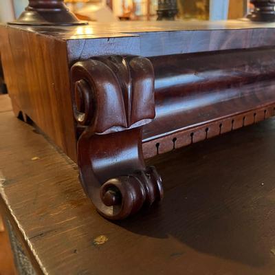 982 Antique Empire Dresser Top Mirror with Drawer