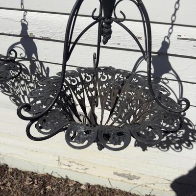 O 1130 Two Metal Hanging Baskets