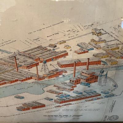 985 The United Dye Works A . Corp Factory Framed Print