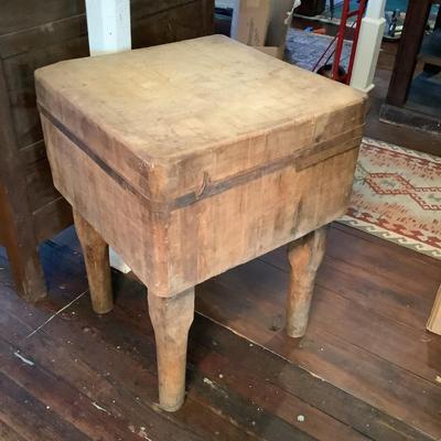 986 Antique Wooden Maple Butcher Block