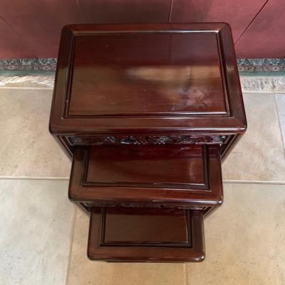 LOT 15: Nesting Accent Tables, Coasters & Nesting Boxes
