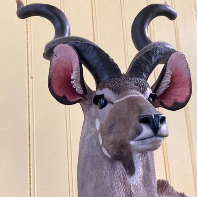 LOT 78: Unique Vintage Greater Kudu Sculpture by Heidi E. Uotila