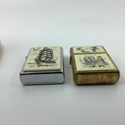 1003 Vintage 60th Anniversary Zippo Scrimshaw Lighter , Necklace , and more