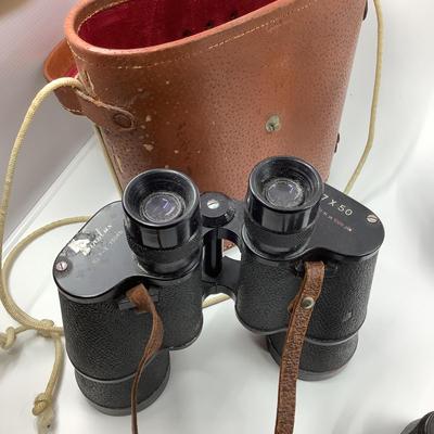 1005 Vintage Binocular Lot with Leather Case
