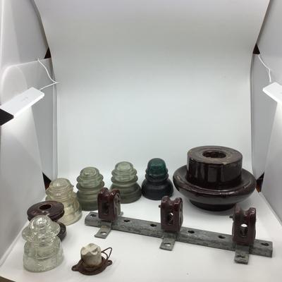 1006 Lot of Ceramic and Glass Insulators