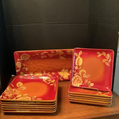 1007 Set of Gatesware Pottery Dishes