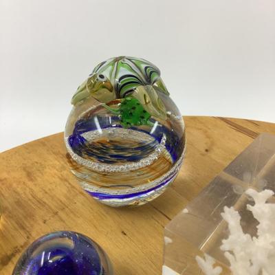 1008 Lot of 11 Glass Paperweight