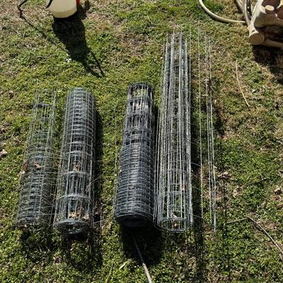 O 1155 Four Rolls Of Metal Fencing