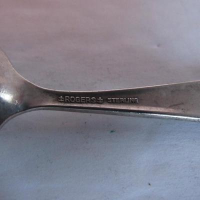 2 Antique Child's Spoons: Sterling Little Boy Blue, Silverplate Birth Record