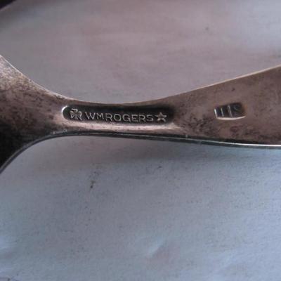 2 Antique Child's Spoons: Sterling Little Boy Blue, Silverplate Birth Record