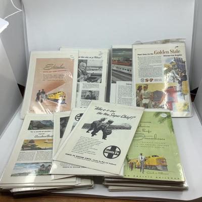 1010 Lot of Vintage Railways Advertisements