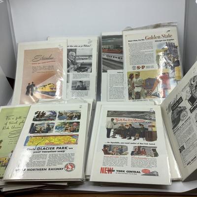 1010 Lot of Vintage Railways Advertisements