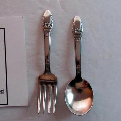 Vintage First Love Pattern, 1847 Rogers, International Silver Child's Spoon/Fork Set