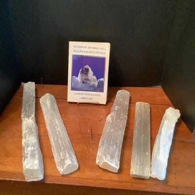 1011 Lot of 5 Selonite Mineral Logs for Cleansing / Energy