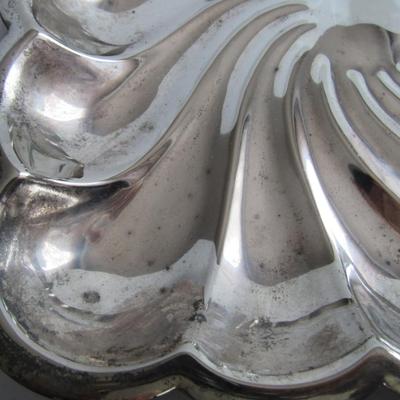 Old Sterling Silver Handled Dish and Silverplate Tray, Read Description
