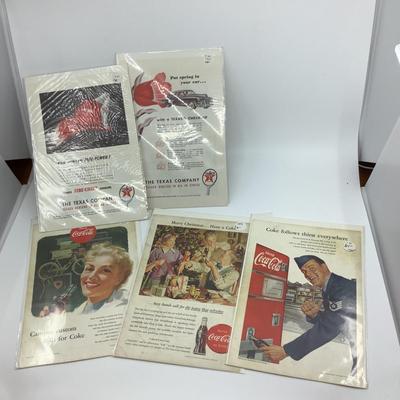 1014 Vintage Coke and Texaco Advertisements