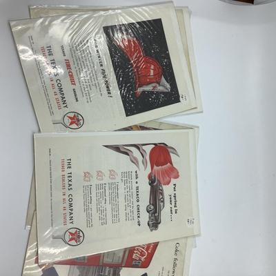 1014 Vintage Coke and Texaco Advertisements