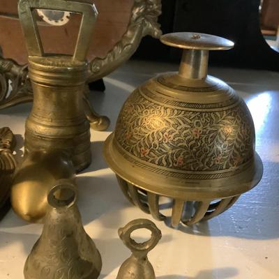 1024 Misc. Brass Bell, Frame, and Various Home Decor Lot