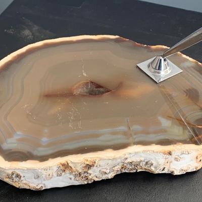 Vintage Gemport Geode Desk Top Pen Set
