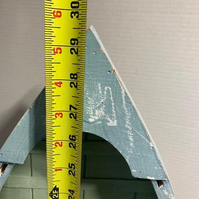 30â€ Wood Boat Shelf Shadow Box Nautical Decor