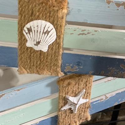 TWO Nautical Beach Theme Wood Crates Decor