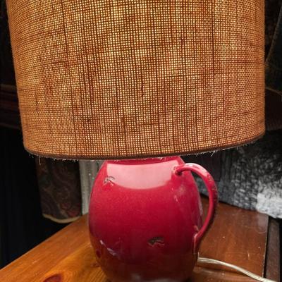Pitcher style lamp with large shade