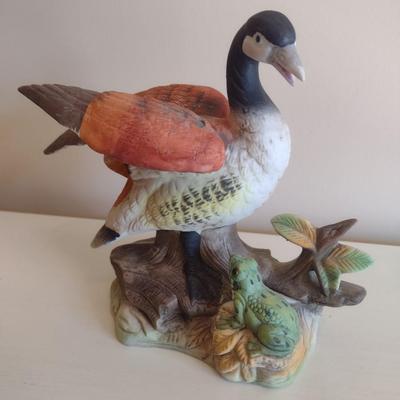 Vintage Royal Crown L. Byron Porcelain Goose and Duck Statuette