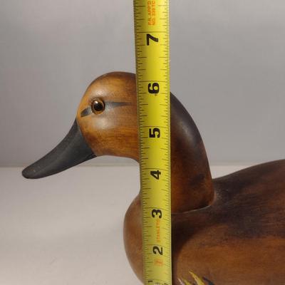 Painted Wooden Duck Decoy (#5)