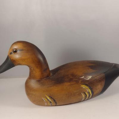 Painted Wooden Duck Decoy (#5)
