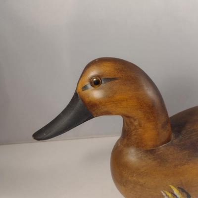 Painted Wooden Duck Decoy (#5)
