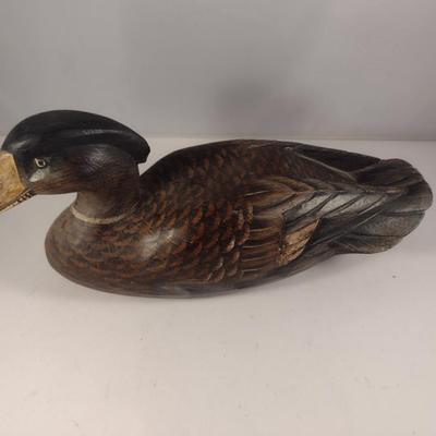 Painted Wooden Duck Decoy (#6)