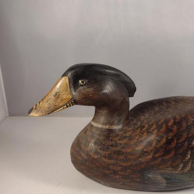 Painted Wooden Duck Decoy (#6)