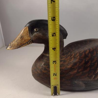 Painted Wooden Duck Decoy (#6)