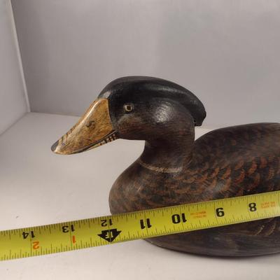 Painted Wooden Duck Decoy (#6)