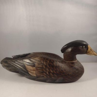 Painted Wooden Duck Decoy (#6)