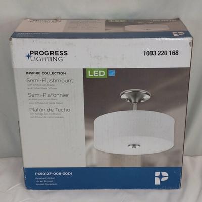 New Progress Lighting Semi-Flushmount LED Ceiling Fixture