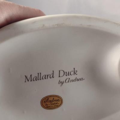Painted Ceramic Duck Figurine by Andrea (#12)