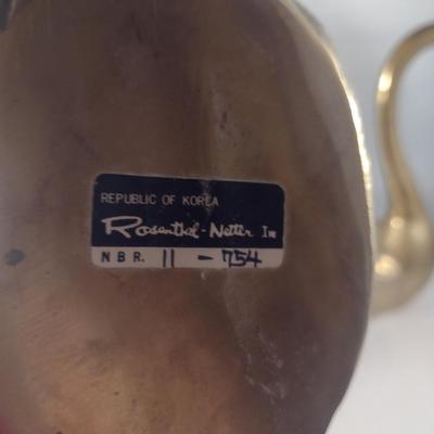 Pair of Rosenthal-Netter Brass Swans