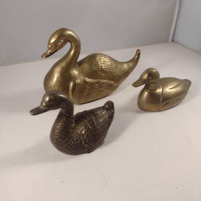 Collection of Metal Duck Figurines (#16)