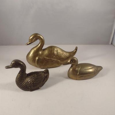 Collection of Metal Duck Figurines (#16)