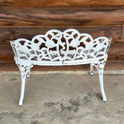 Pair (2) Cast Iron Rose Benches ~ *Read Details