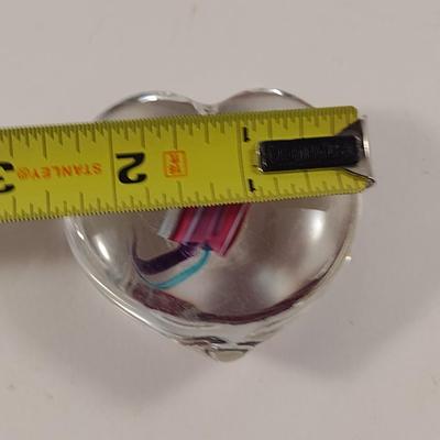 Art Glass Heart Shaped Paperweight