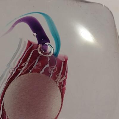 Art Glass Heart Shaped Paperweight
