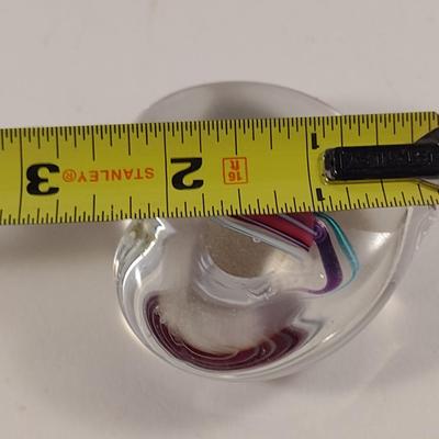 Art Glass Heart Shaped Paperweight