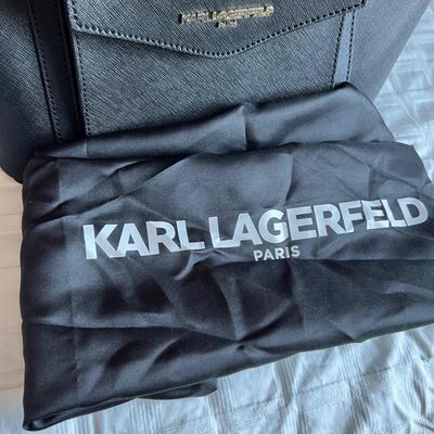 Karl Lagerfeld Paris Saffiano Satchel & Dustbag