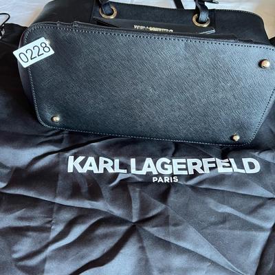 Karl Lagerfeld Paris Saffiano Satchel & Dustbag