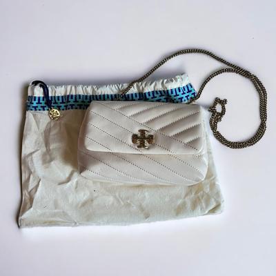 Tory Burch Cream Kira Chevron Mini Bag w Dustbag