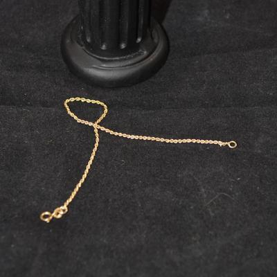 14K Gold Bracelet 6.5" - 1.1g