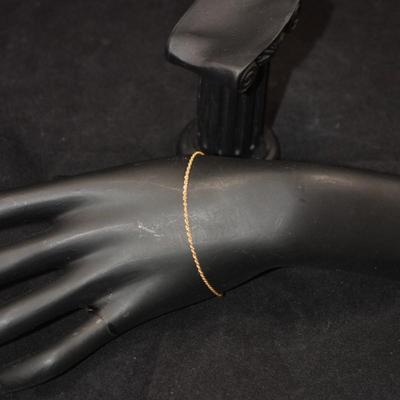 14K Gold Bracelet 6.5" - 1.1g